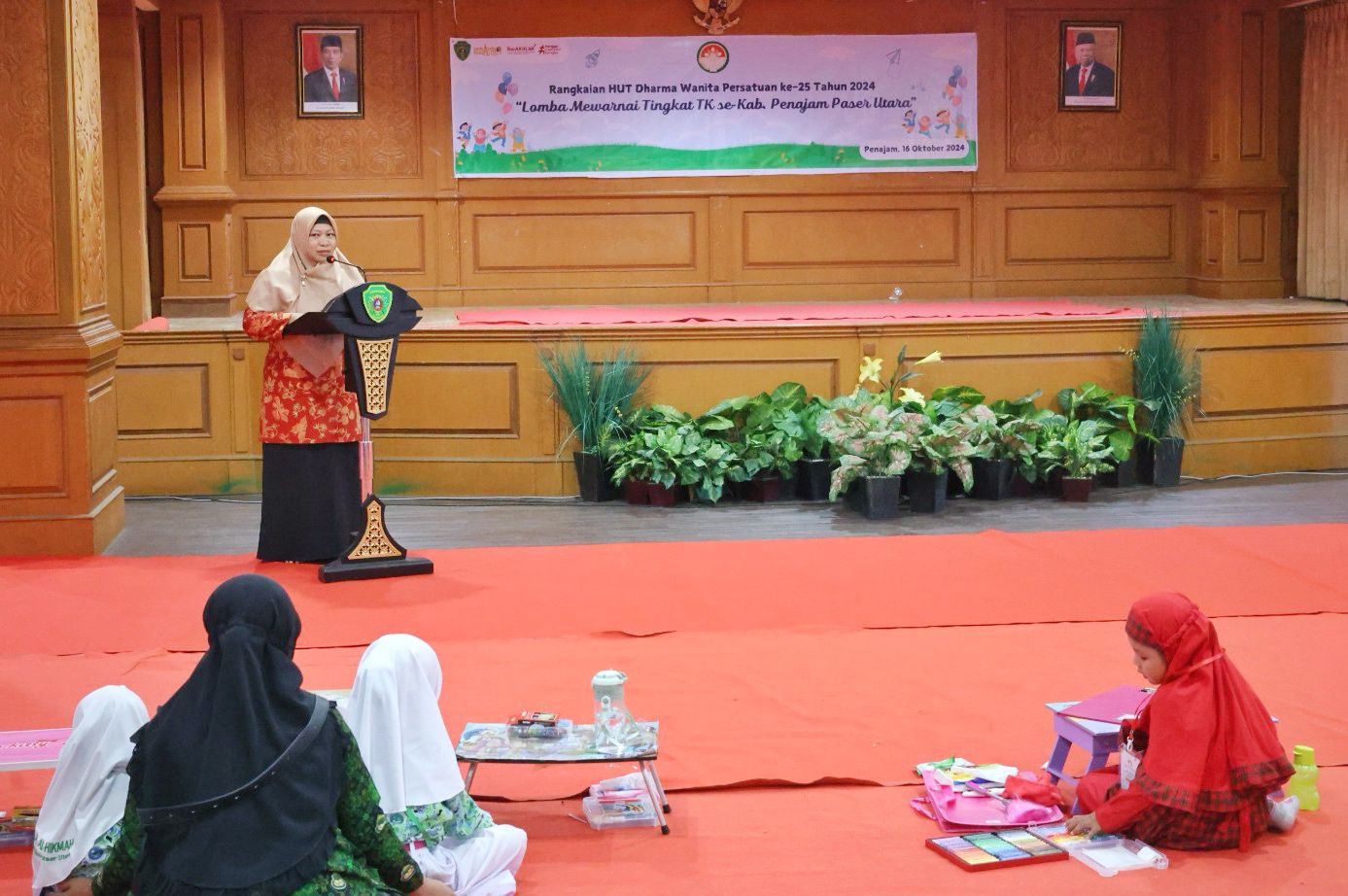 Puluhan Anak TK Mengikuti Lomba Mewarnai DWP PPU media satu kaltim